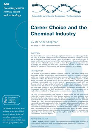 Ethical careers: Chemical industry