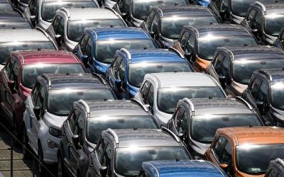Photo of gleaming new cars