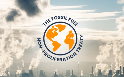 FFNPT logo over landscape with fossil fuel power stations