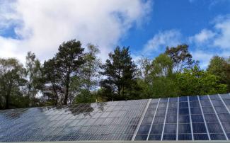 Solar panels and sky